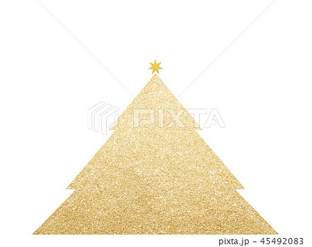 背景 クリスマス ツリー 星 ゴールドのイラスト素材 45492083 Pixta