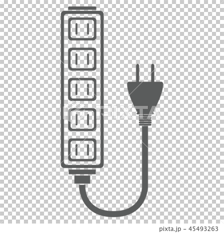 電源プラグ プラグ コンセント 延長コンセント ケーブル イラスト アイコンのイラスト素材