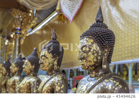 View of many buddha statue in Thailand 45494626