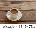 cup of coffee on a wooden table in the morning 45494731