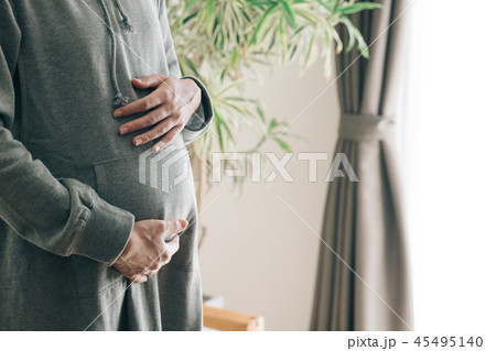 妊婦 妊娠 マタニティフォト お腹 妊娠後期 45495140