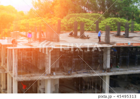 blur worker construction in building high site blur worker construction in building high site 45495313