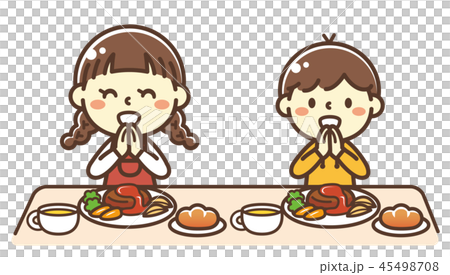 Kid eating hamburg 45498708