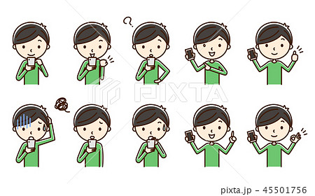 男性　スマートフォン  セット 45501756