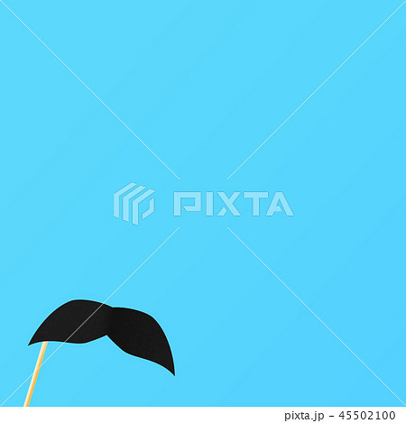 Blue background with fake black mustach 45502100