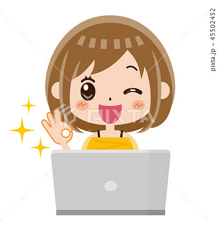 パソコン　女性　OK 45502452