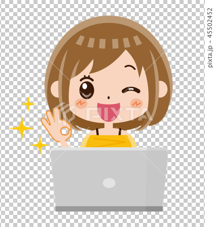 パソコン　女性　OK 45502452