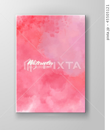 Card with vector hand drawn watercolor background. 45505121