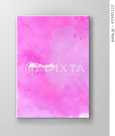 Card with vector hand drawn watercolor background. 45505122
