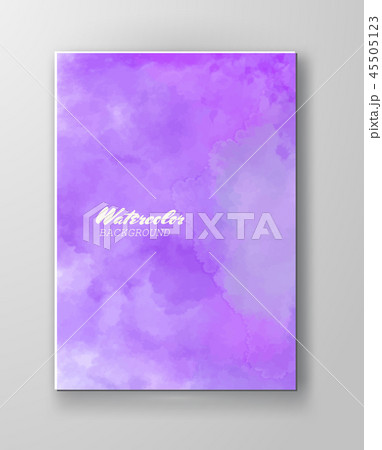 Card with vector hand drawn watercolor background. 45505123