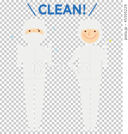 白衣　男性　全身　イラスト 45505229