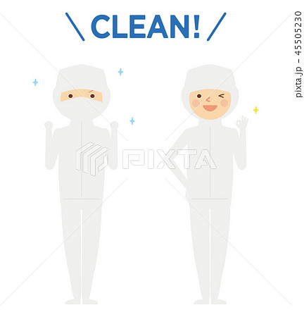 白衣　女性　全身　イラスト 45505230