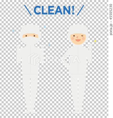 白衣　女性　全身　イラスト 45505230