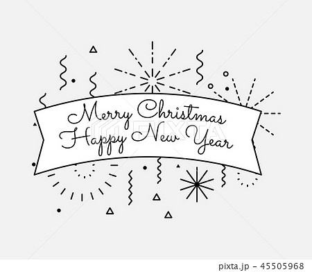 Vector Vintage Merry Christmas And Happy New Year Vector Vintage Merry Christmas And Happy New Year 45505968