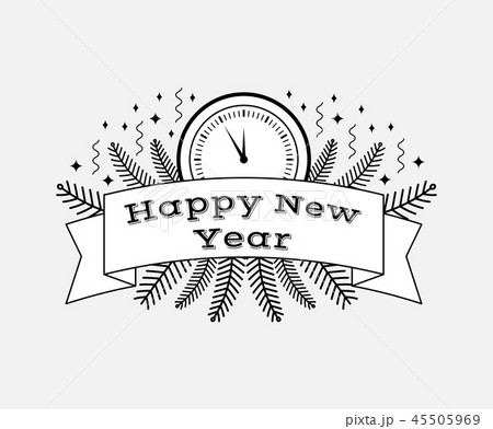 Vector Vintage Merry Christmas And Happy New Year Vector Vintage Merry Christmas And Happy New Year 45505969