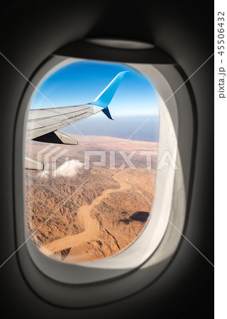Sahara Desert and Red Sea - Airplane Window 45506432