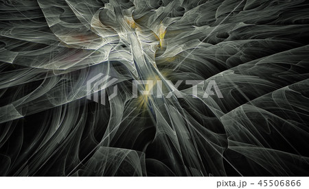 Beautiful background of glowing particles and lines with depth of field and bokeh. 3d illustration 45506866