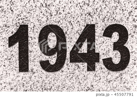 numbers figures 1943 on a marble slab numbers figures 1943 on a marble slab 45507791