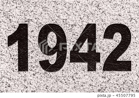 numbers 1942 on a marble slab numbers 1942 on a marble slab 45507795