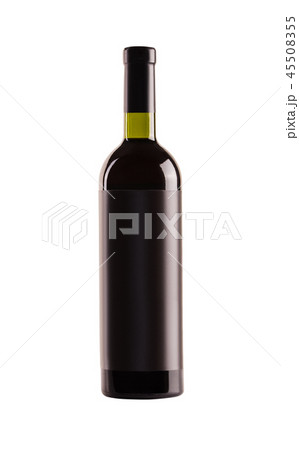 Red wine. Bottle of green glass. 45508355