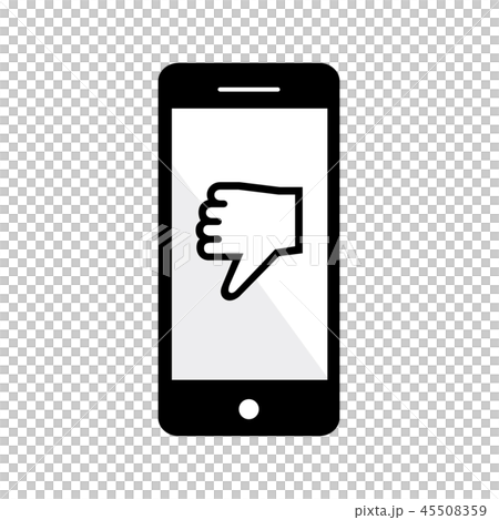 低評価とスマートフォンのイラスト 45508359