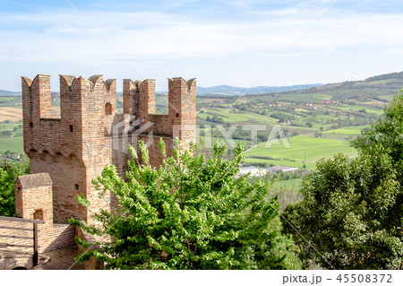 landscape from Gradara Castle, italy 45508372