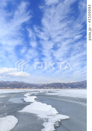 長野諏訪湖_御神渡り 45509993