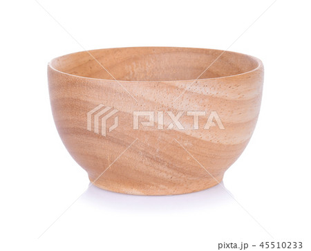 wooden bowl on white background wooden bowl on white background 45510233