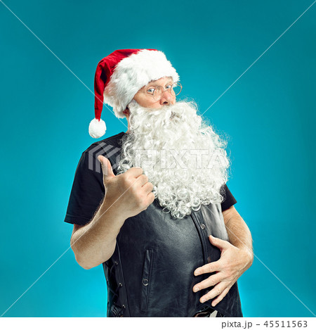 Portrait of Man in Santa Claus Costume Portrait of Man in Santa Claus Costume 45511563