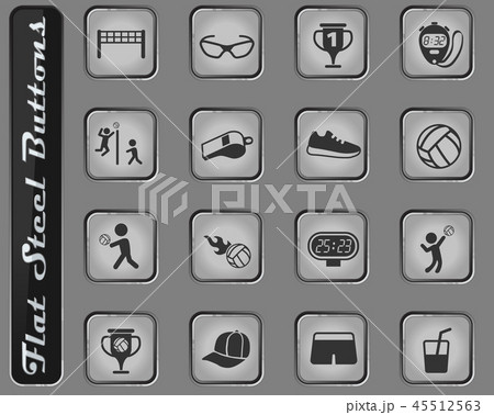 volleyball icon set 45512563