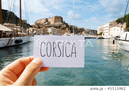 word Corsica in a signboard in Bonifacio, Corsica word Corsica in a signboard in Bonifacio, Corsica 45513962
