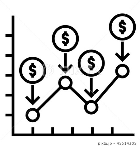 Dollar cost average Solid illustration 45514305