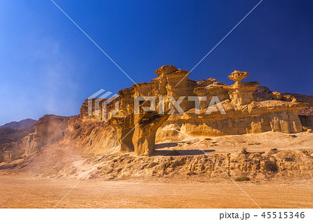 Bolnuevo Mazarron eroded sandstones in Murcia spain Bolnuevo Mazarron eroded sandstones in Murcia spain 45515346
