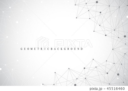 Geometric graphic background molecule and communication. Big data complex with compounds 45516460
