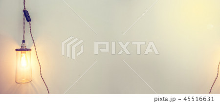 background banner with light bulb glowing, modern design colorful 45516631