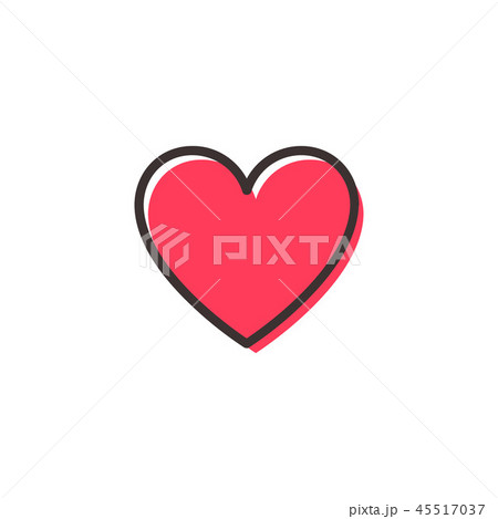 heart flat outline icon 45517037