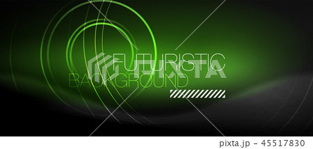 Dark abstract background with glowing neon circles 45517830