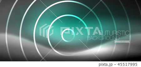 Neon circles abstract background, shiny lines Neon circles abstract background, shiny lines 45517995