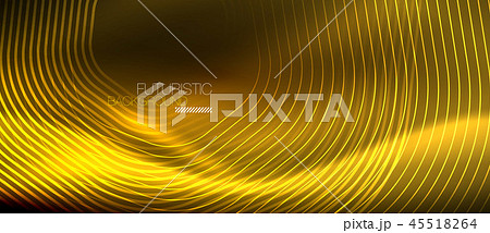 Neon glowing lines, magic energy space light concept, abstract background wallpaper design 45518264