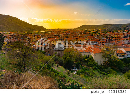 Bosa, town and comune in the province of Oristano, Sardinia 45518585