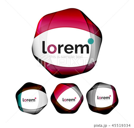 Set of geometric convergence vector icons 45519334