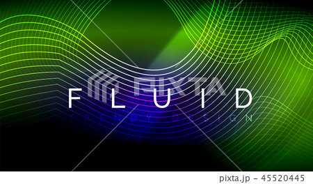 Neon glowing fluid wave lines, magic energy space light concept, abstract background wallpaper Neon glowing fluid wave lines, magic energy space light concept, abstract background wallpaper 45520445