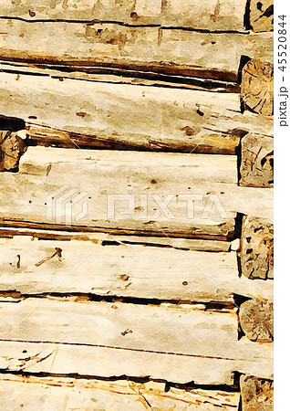 Watercolor painting grunge holiday background of old wooden planks Watercolor painting grunge holiday background of old wooden planks 45520844