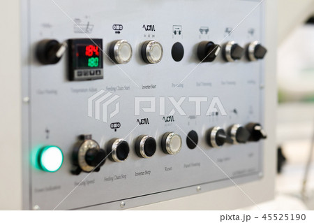 control panel of an industrial machine 45525190