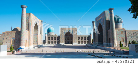 世界遺産レギスタン広場(Registan) ウズベキスタン・サマルカンド 世界遺産レギスタン広場(Registan) ウズベキスタン・サマルカンド 45530321