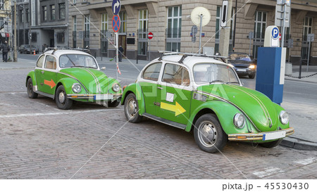 Two green antique car Two green antique car 45530430
