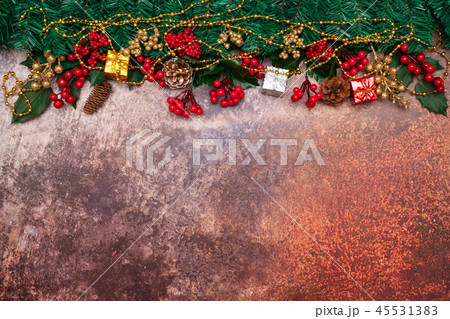 Christmas season and Happy new year gift box Christmas season and Happy new year gift box 45531383