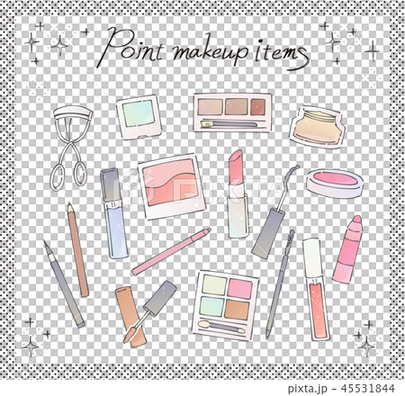 圖組化妝品點化妝（水彩風格） 45531844