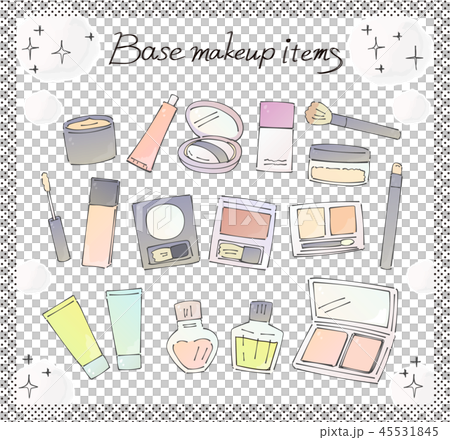 圖組化妝品基礎化妝（水彩風格） 45531845