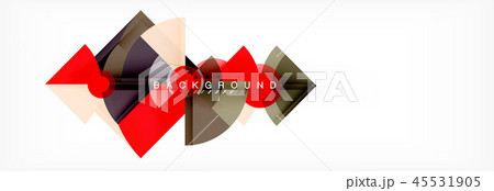 Triangles and circle geometric background 45531905